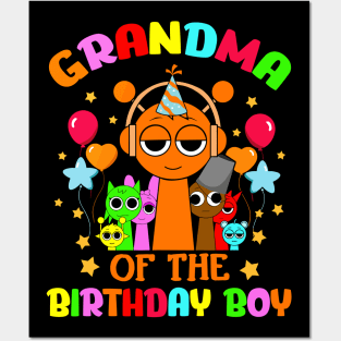 Grandma Of The Birthday Boy Sprunki Birthday Posters and Art